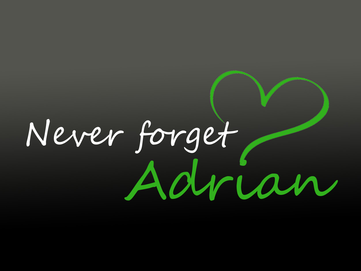 Never forget Adrian Logo